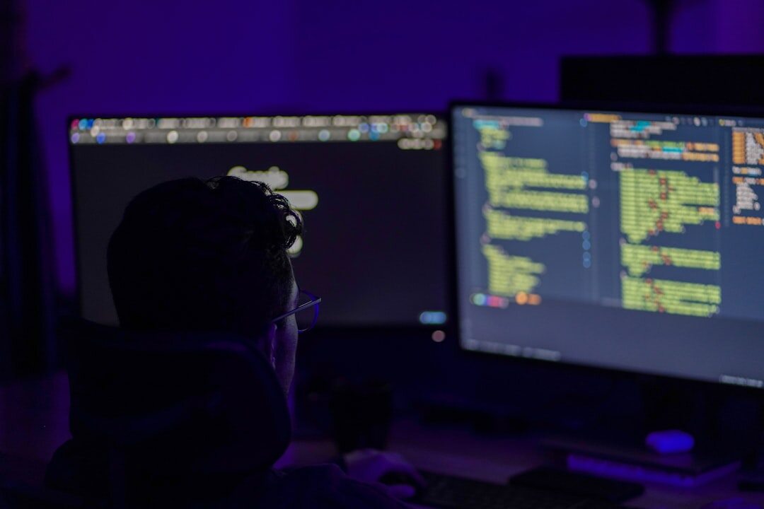 developer using code editor