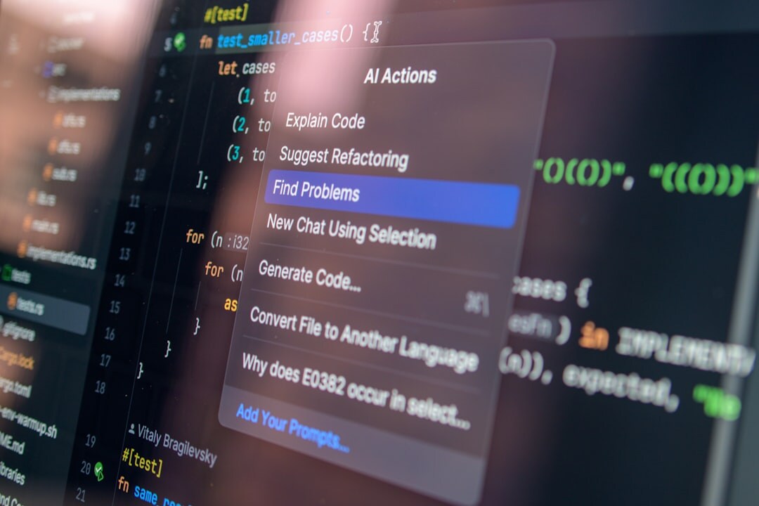 clean code on computer screen
