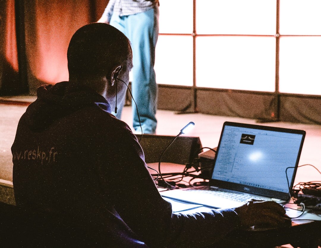 web developer working on laptop